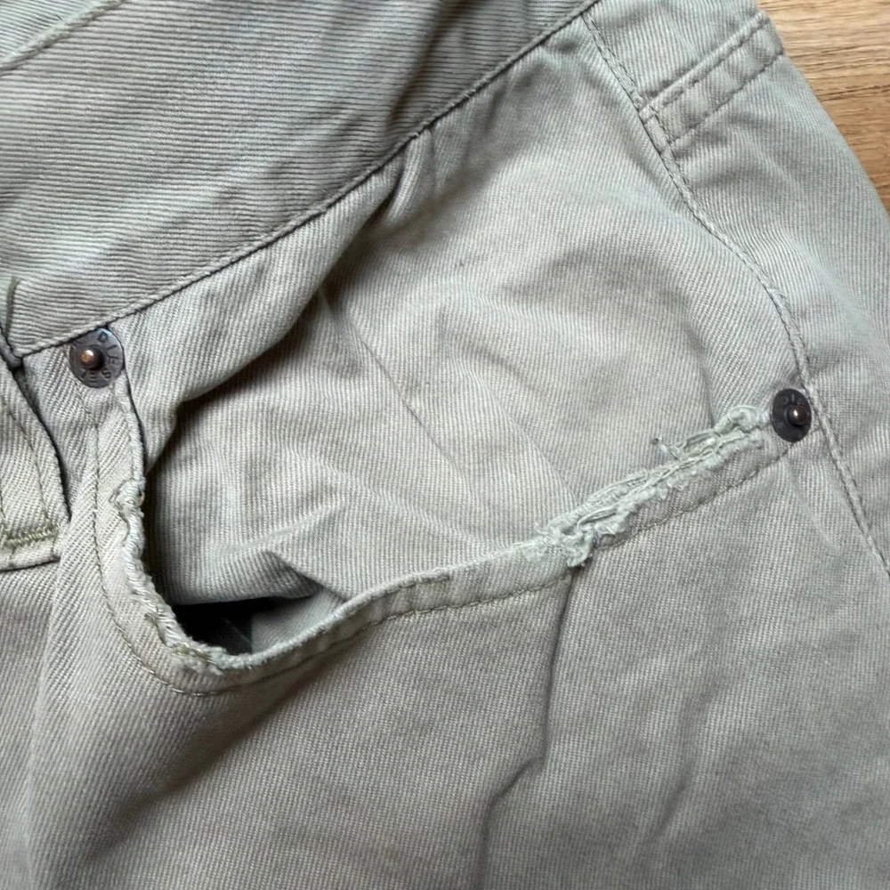 Vintage Diesel Jeans Men 34x29 Light Gray Straight Leg Button Fly Pants (Tag 36) - Picture 6 of 14
